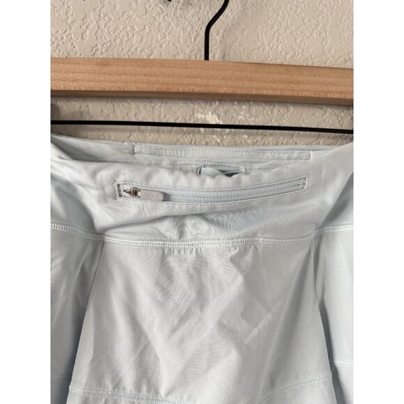 Lululemon Pace Rival Mid Rise Pleated Lined Skort Yoga Run Pilates Light Blue 10 - Picture 7 of 8